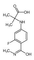 CAS 1289942-66-0, 2-((3-fluoro-4-(methylcarbamoyl)phenyl)amino)-2-methylpropanoic acid, Enzalutamide intermediate