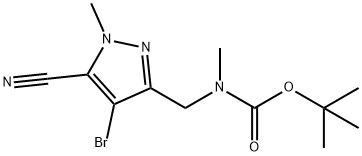 tert-butyl((4-bromo-5-cyano-1-methyl-1H- pyrazol-3-yl)methyl)(methyl)carbamate CAS 1454848-24-8