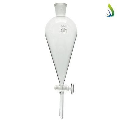 OEM ODM Glass Pear Shaped Laboratory Funnels Separating Funnel 500ml