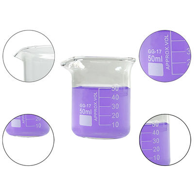 OEM ODM Glass Measuring Laboratory Beakers 50ml Customizable