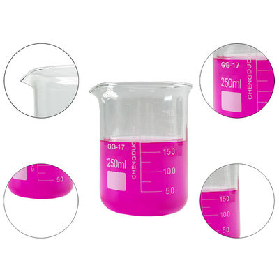 Customizable Transparent Glass Laboratory Beakers 250ml OEM