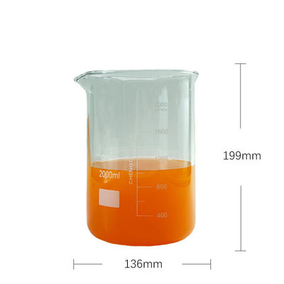 Glass Measuring Laboratory Beaker 2000ml Customizable Reagent Media Bottle