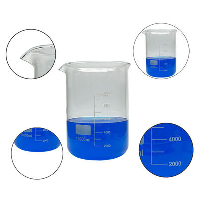 Glass Measuring Laboratory Beaker 10000ml Customizable Reagent Media Bottle