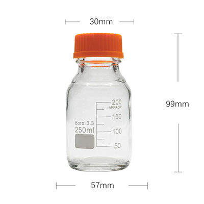 Customizable 100ml Glass Laboratory Bottles Media Storage Reagent Bottle